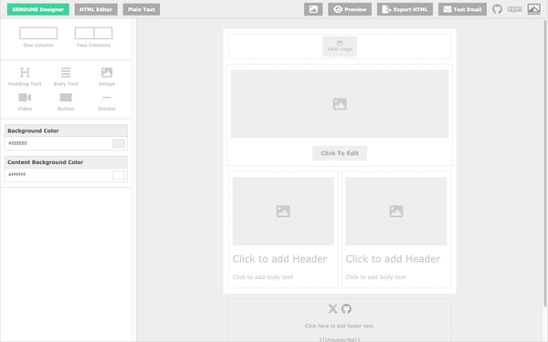 Sendune Email Designer