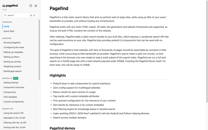 Pagefind